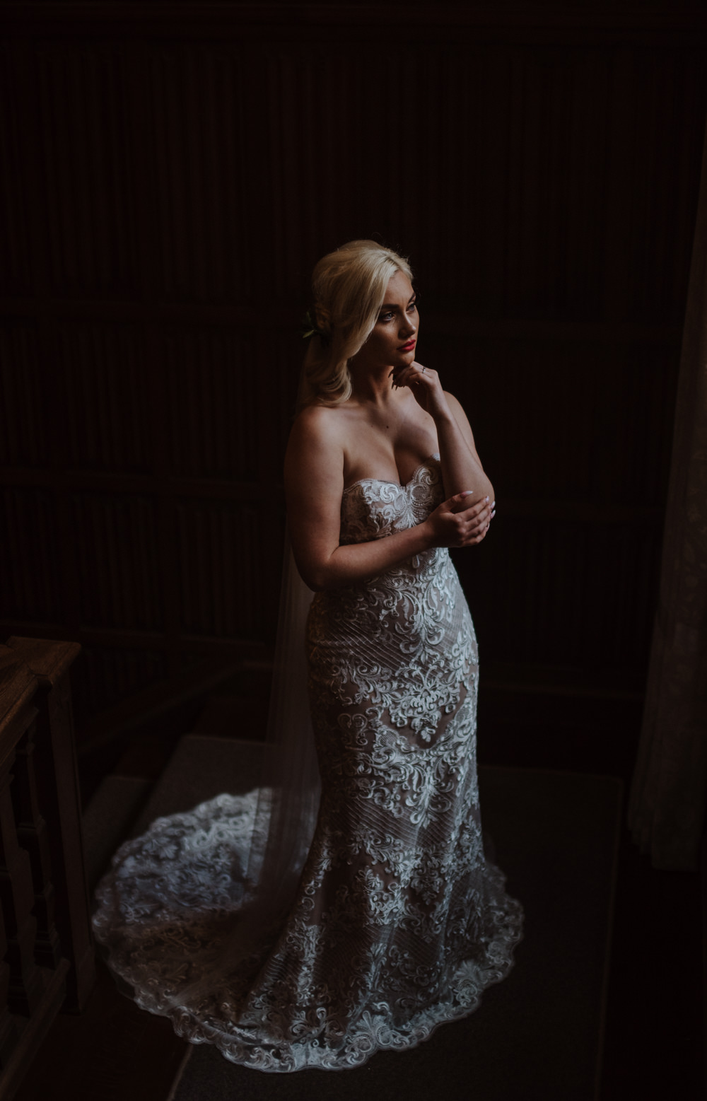 Bride Bridal Sweetheart Neckline Dress Gown Lace Organic Foliage Wedding Ideas Rubie Love Photography