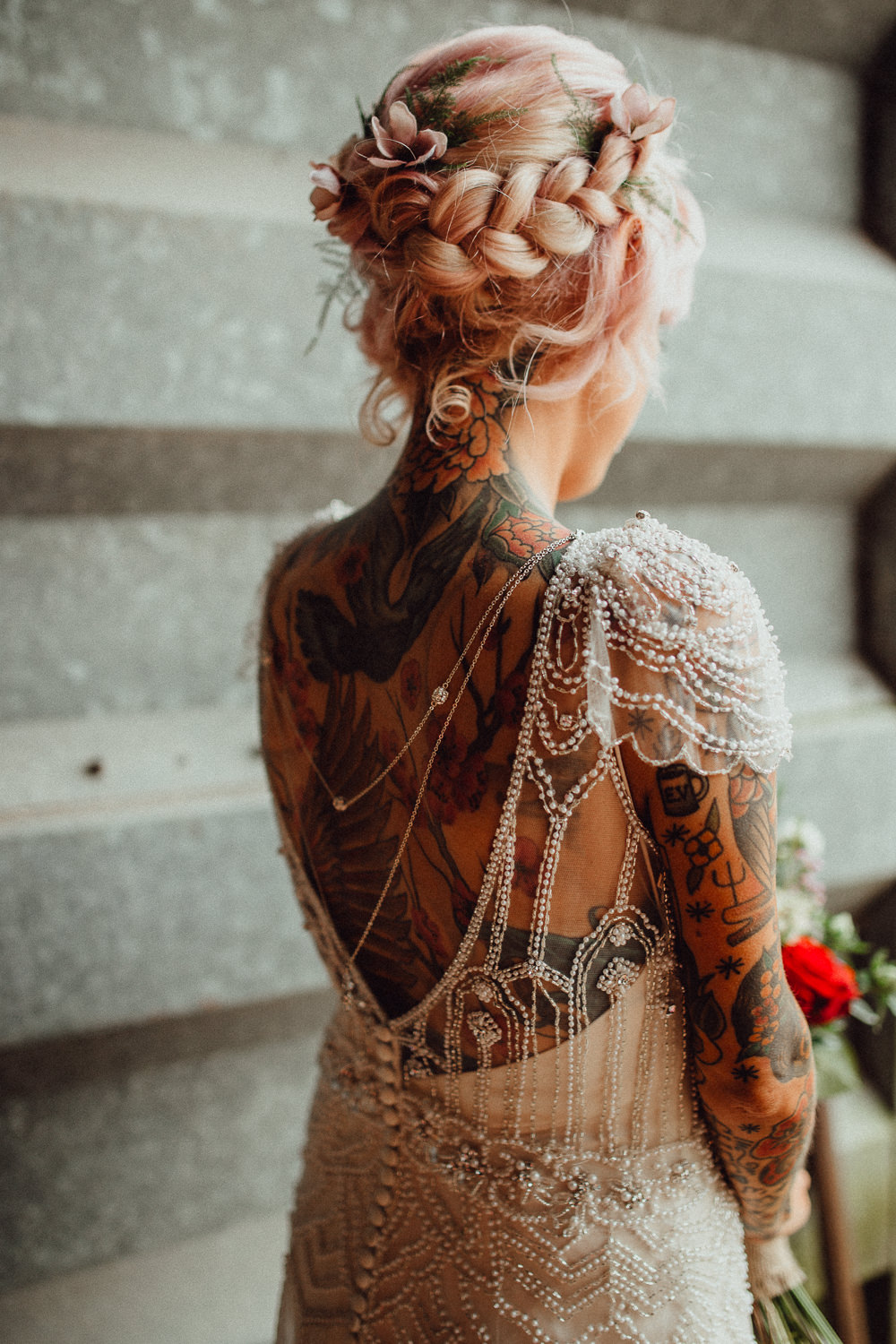 Maggie Sottero Dress Gown Bride Bridal Beaded Sleeves Cap Back Sheer Necklace Oxleaze Barn Wedding Emily and Steve Photography