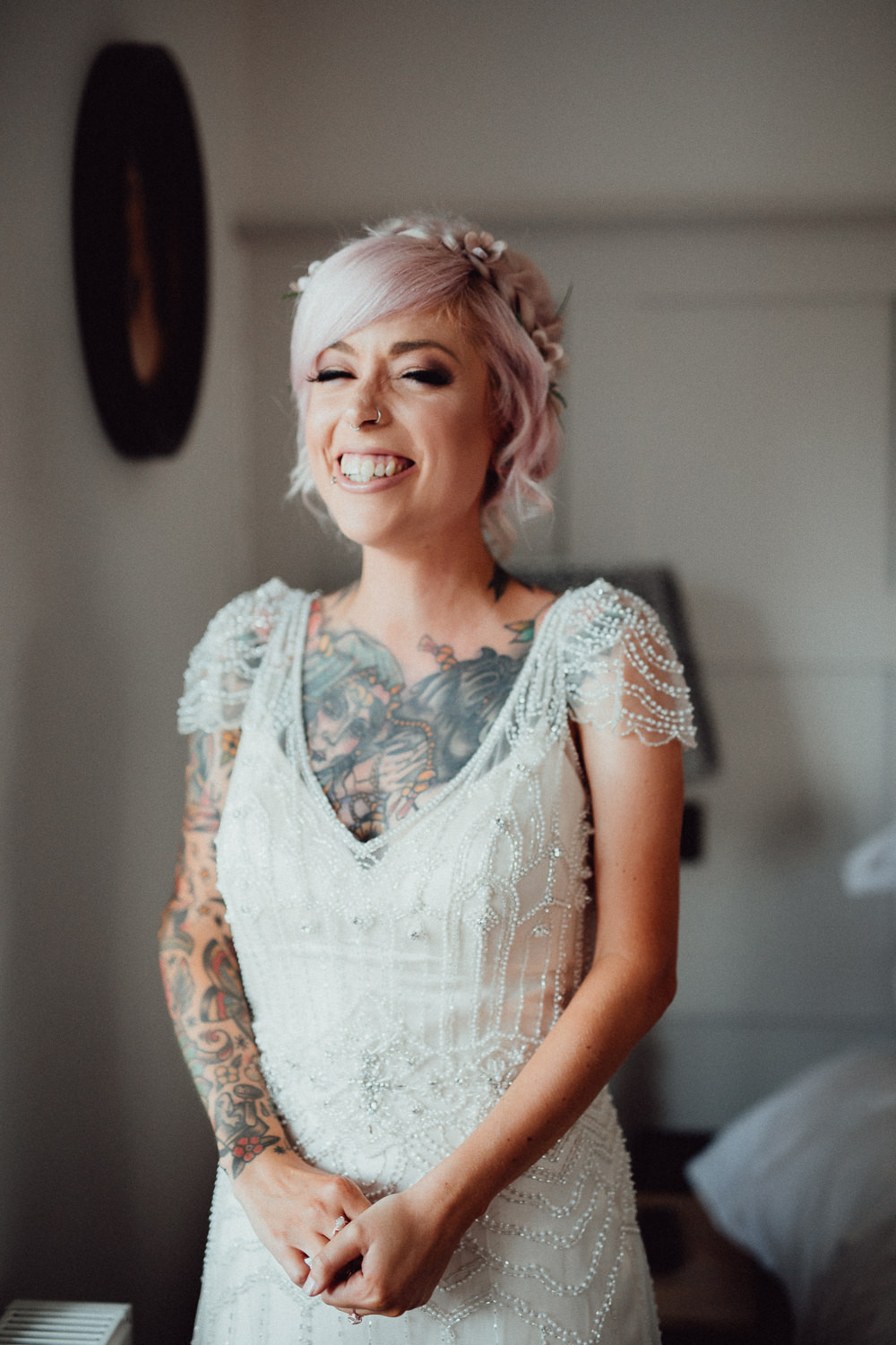 Maggie Sottero Dress Gown Bride Bridal Beaded Sleeves Cap Back Sheer Oxleaze Barn Wedding Emily and Steve Photography
