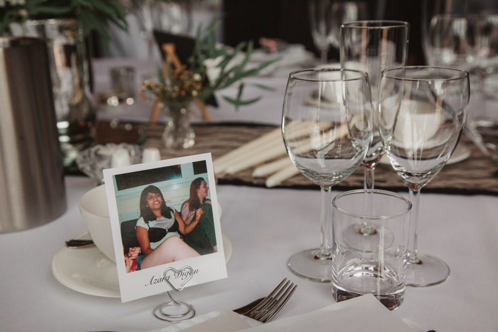 Polaroid Place Name Card Southwood Hall Wedding Emily Tyler Photography