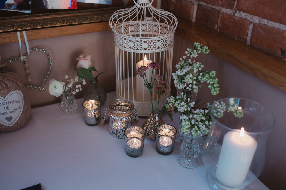 Birdcage Candle Vase Votive Gypsophila Southwood Hall Wedding Emily Tyler Photography