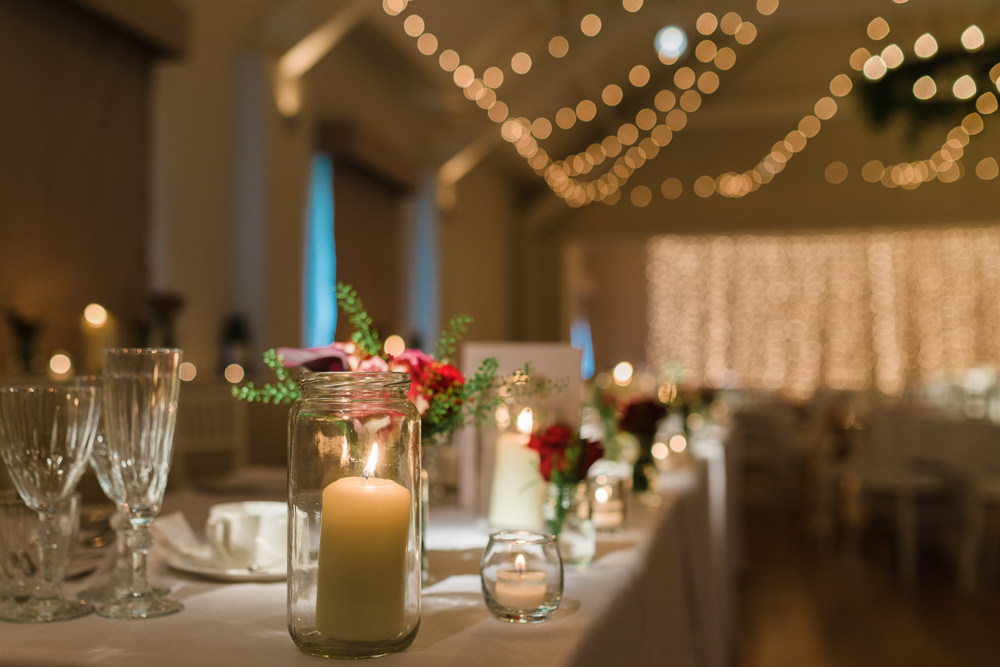 Candles in Jars Bud Vases Flowers Floral Stoke Place Wedding Hannah McClune Photography