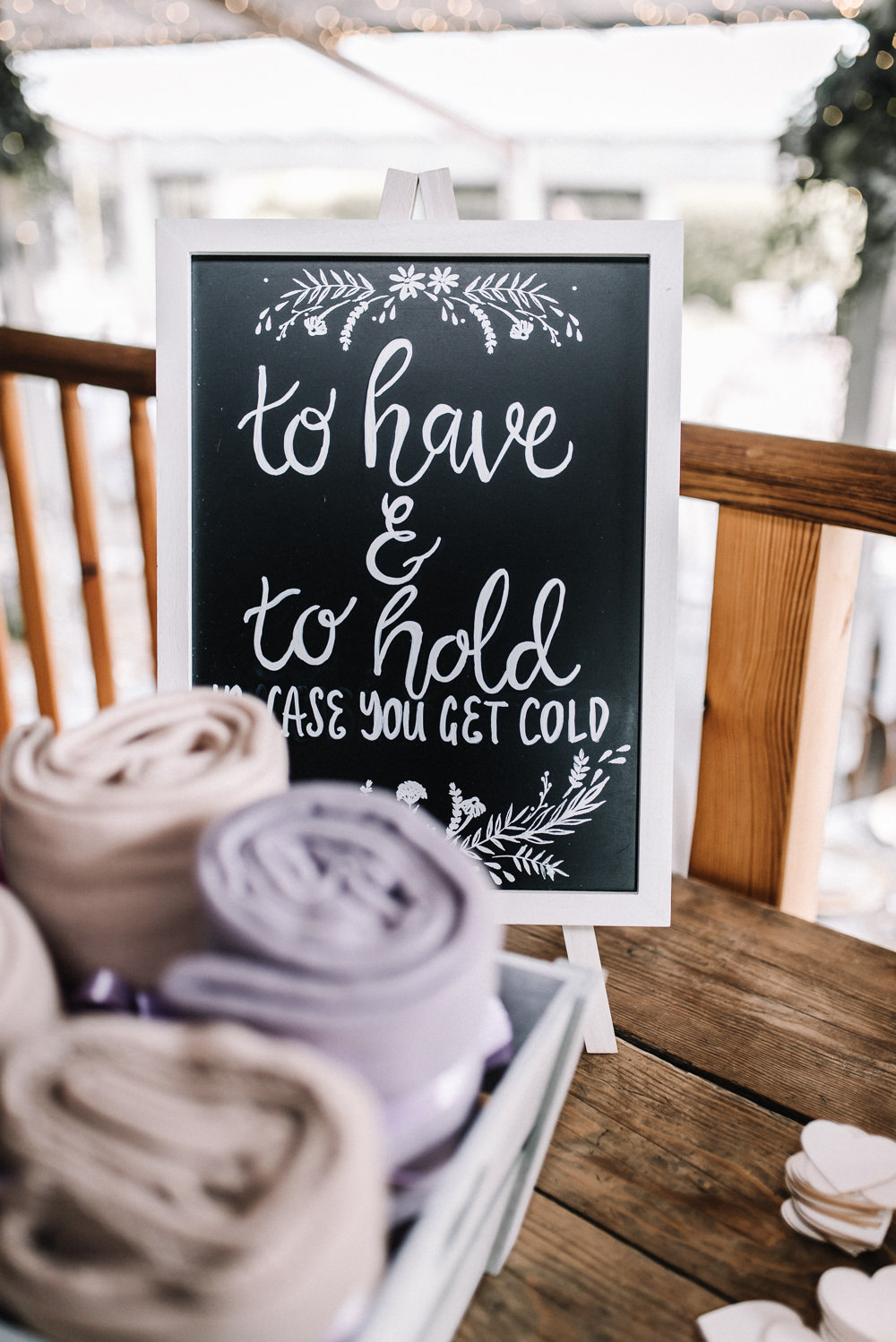 Blankets Guests Decor Sign Stone Barn Wedding Oobaloos Photography