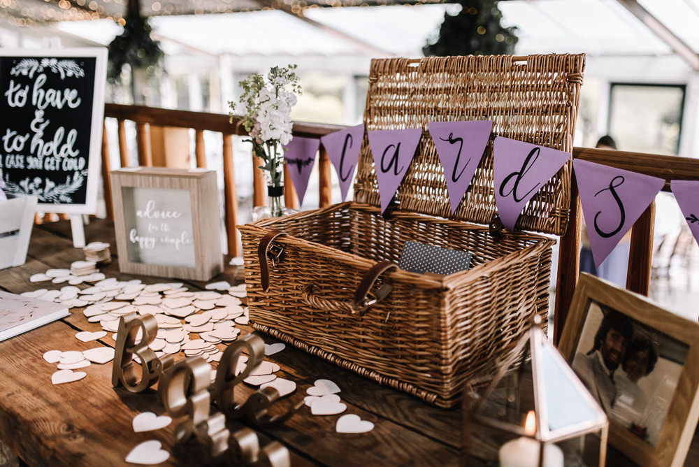 Card Hamper Basket Wicker Stone Barn Wedding Oobaloos Photography