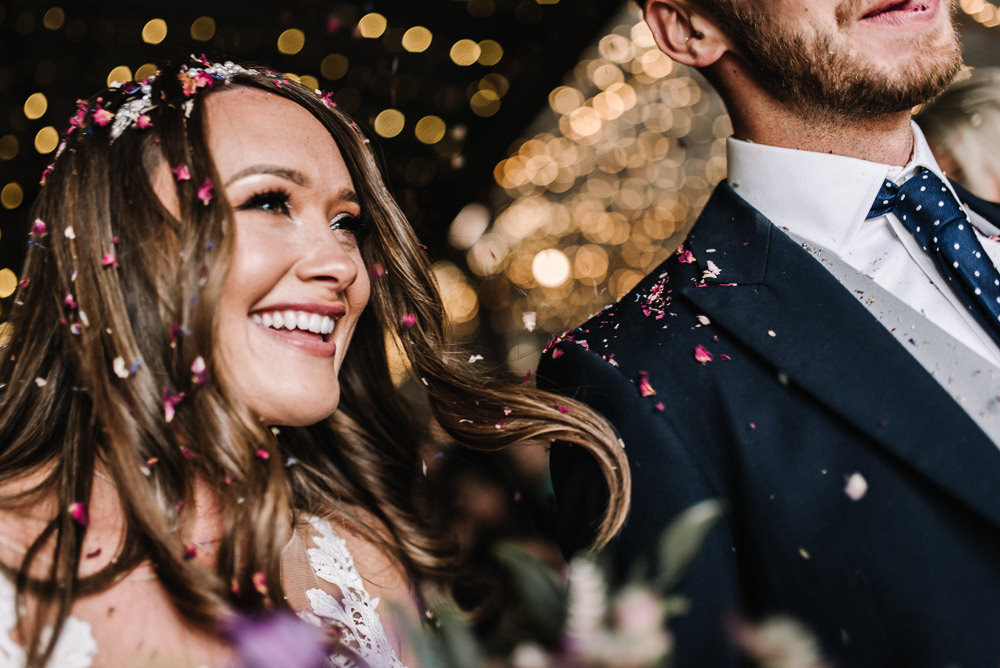 Confetti Throw Stone Barn Wedding Oobaloos Photography