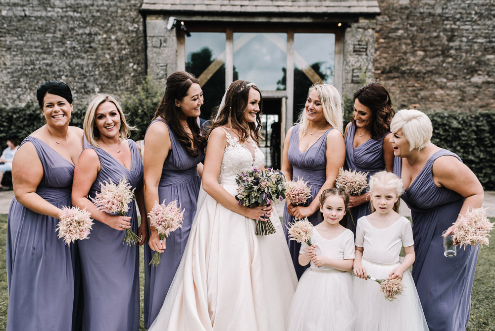 Lavender Bridesmaid Dresses Purple Violet Lilac Stone Barn Wedding Oobaloos Photography