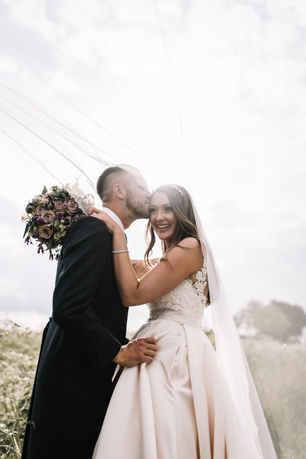 Veil Bride Bridal Stone Barn Wedding Oobaloos Photography