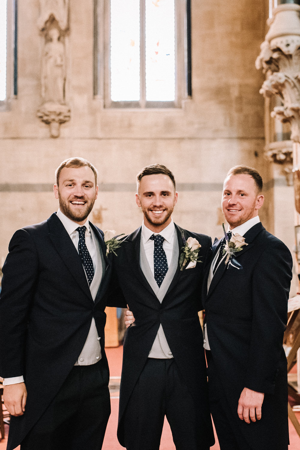 Groom Suit Groomsmen Traditional Tails Stone Barn Wedding Oobaloos Photography