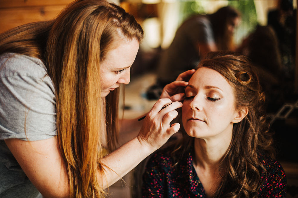 Styal Lodge Multicultural English Bride Makeup Morning Prep | Modern and Colorful Indian Wedding Emilie May Photography