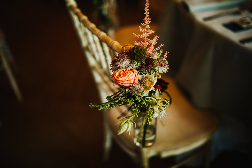 Styal Lodge Multicultural English Orange Pink Mandap Ceremony Flowers Chairs | Modern and Colorful Indian Wedding Emilie May Photography