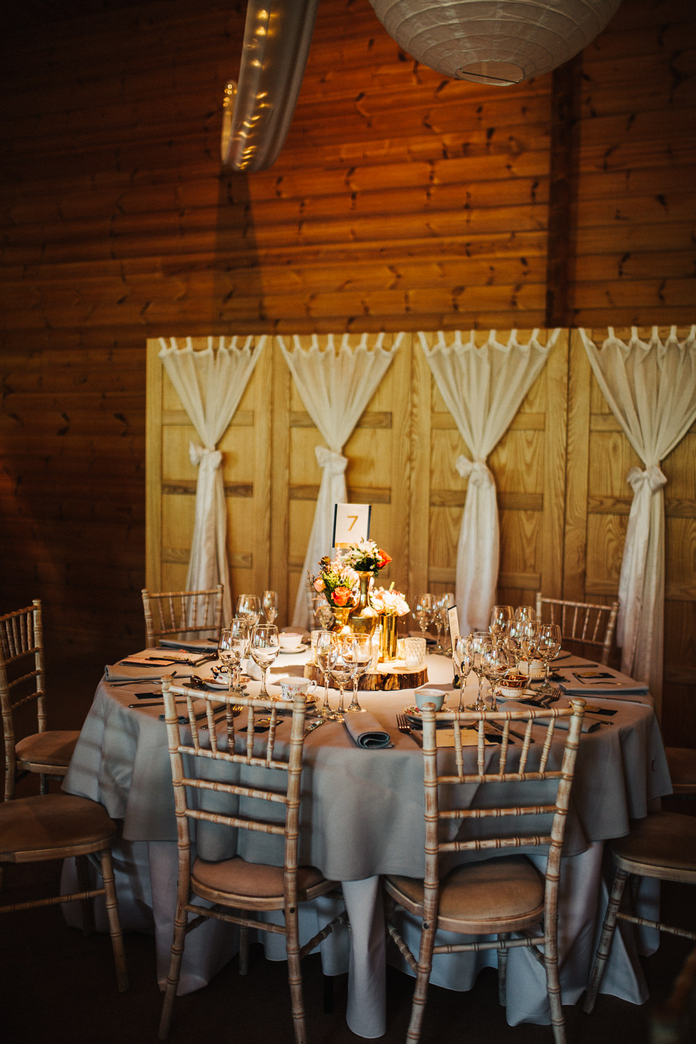 Styal Lodge Multicultural English Orange Pink Table Decor Gold Brass Vases | Modern and Colorful Indian Wedding Emilie May Photography