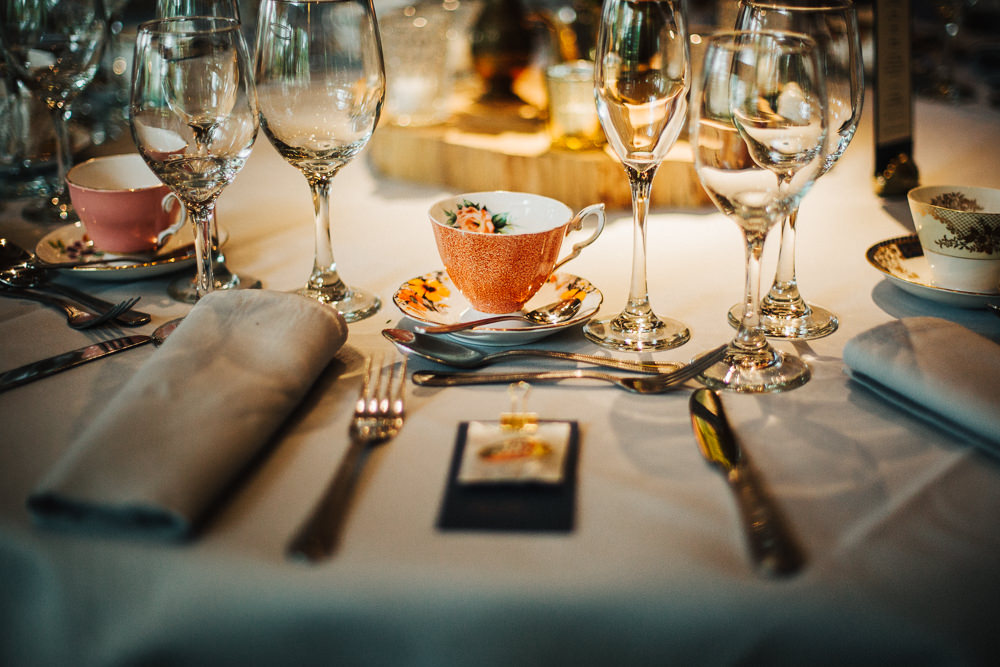 Styal Lodge Multicultural English Orange Pink Vintage Tea China Seed Packet Favours | Modern and Colorful Indian Wedding Emilie May Photography
