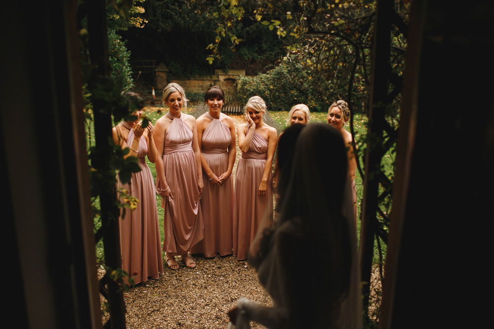 Cotswolds Royal Castle Summer Autumn Traditional Classic Elegant Bride Veil Pink Bridesmaids First Look | Sudeley Castle Wedding ARJ Photography