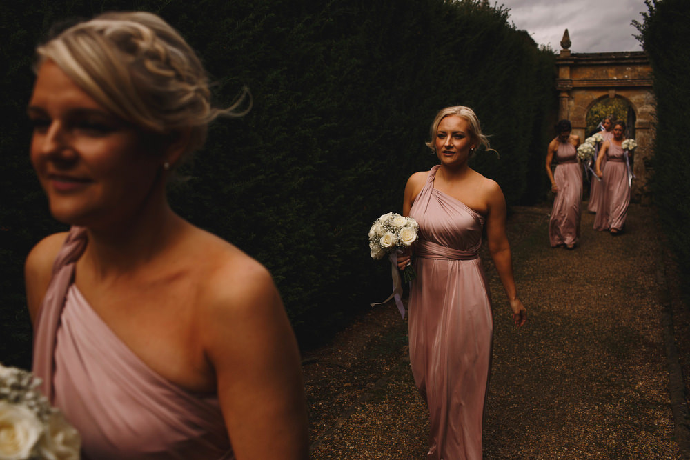 Cotswolds Royal Castle Summer Autumn Traditional Classic Elegant Pink Bridesmaids White Bouquet | Sudeley Castle Wedding ARJ Photography