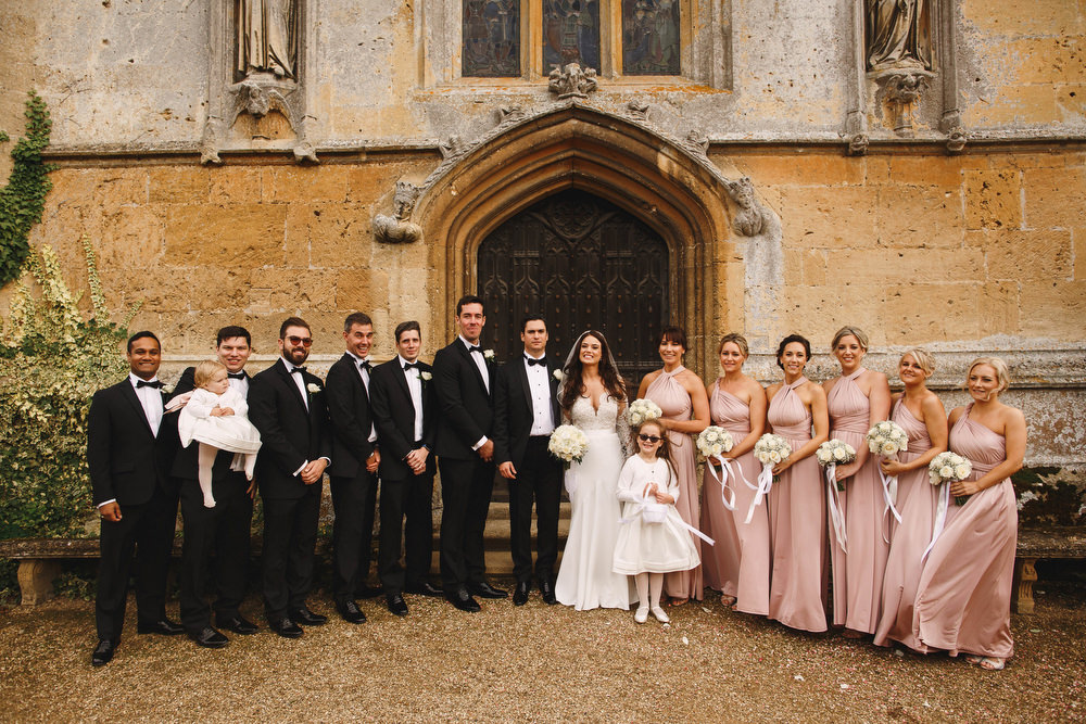 Cotswolds Royal Castle Summer Autumn Traditional Classic Elegant Groom Bride Black Tie Groomsmen Pink Bridesmaids | Sudeley Castle Wedding ARJ Photography
