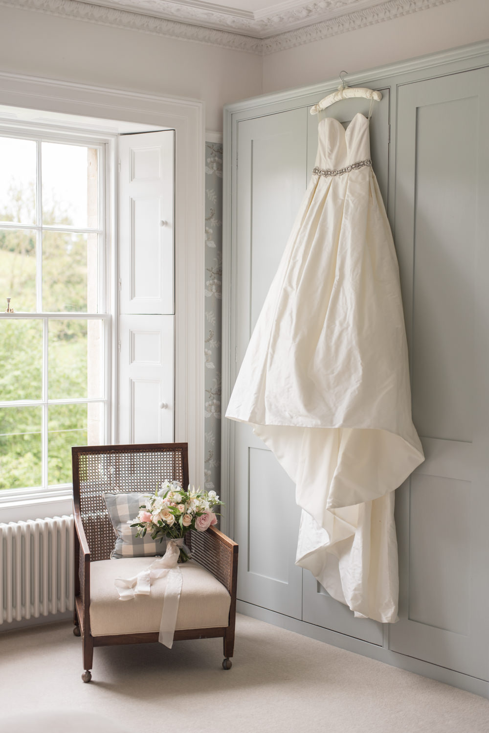 Stephanie Allin Dress Gown Bride Bridal Sweetheart Pockets Strapless Train Tythe Barn Priston Mill Wedding Eleanor Jane Photography