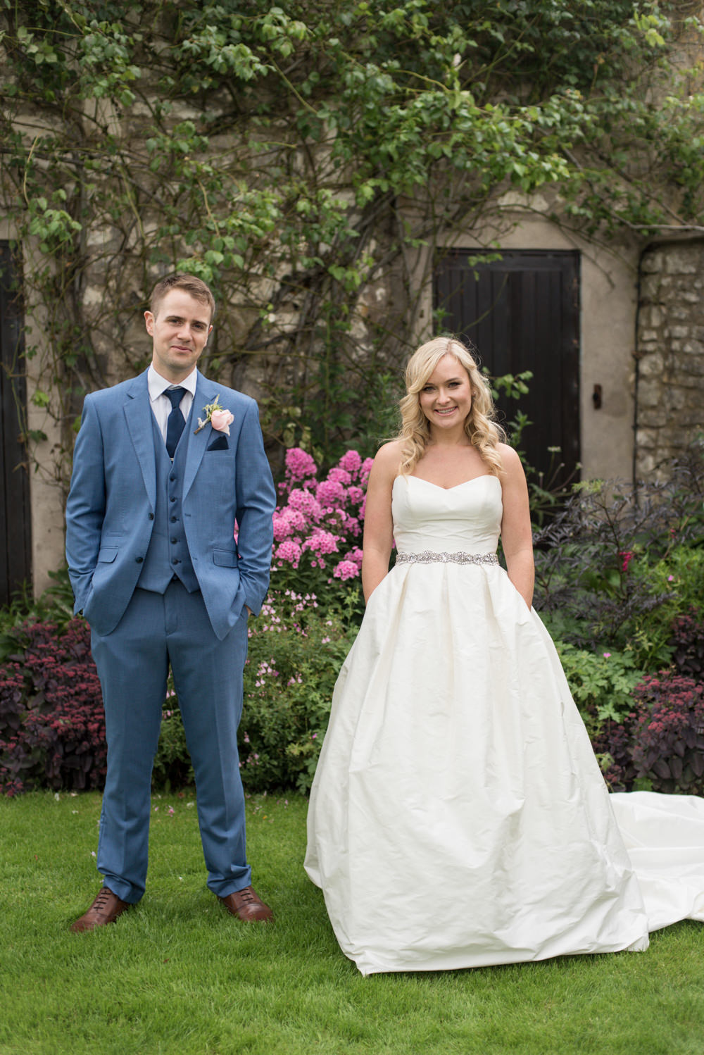 Stephanie Allin Dress Gown Bride Bridal Sweetheart Pockets Strapless Train Tythe Barn Priston Mill Wedding Eleanor Jane Photography