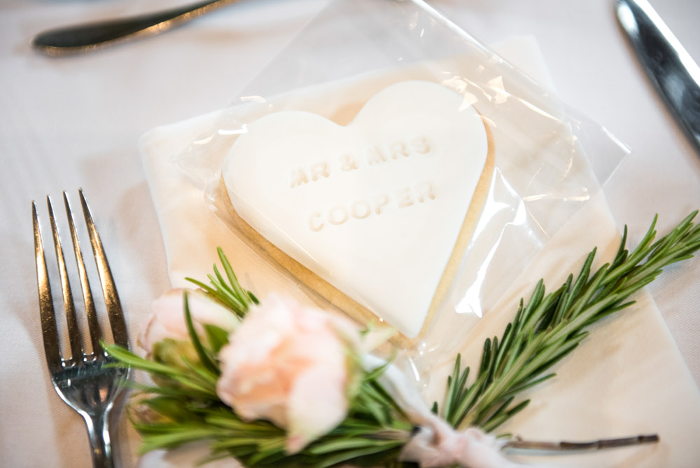 Heart Cookie Favours Tythe Barn Priston Mill Wedding Eleanor Jane Photography