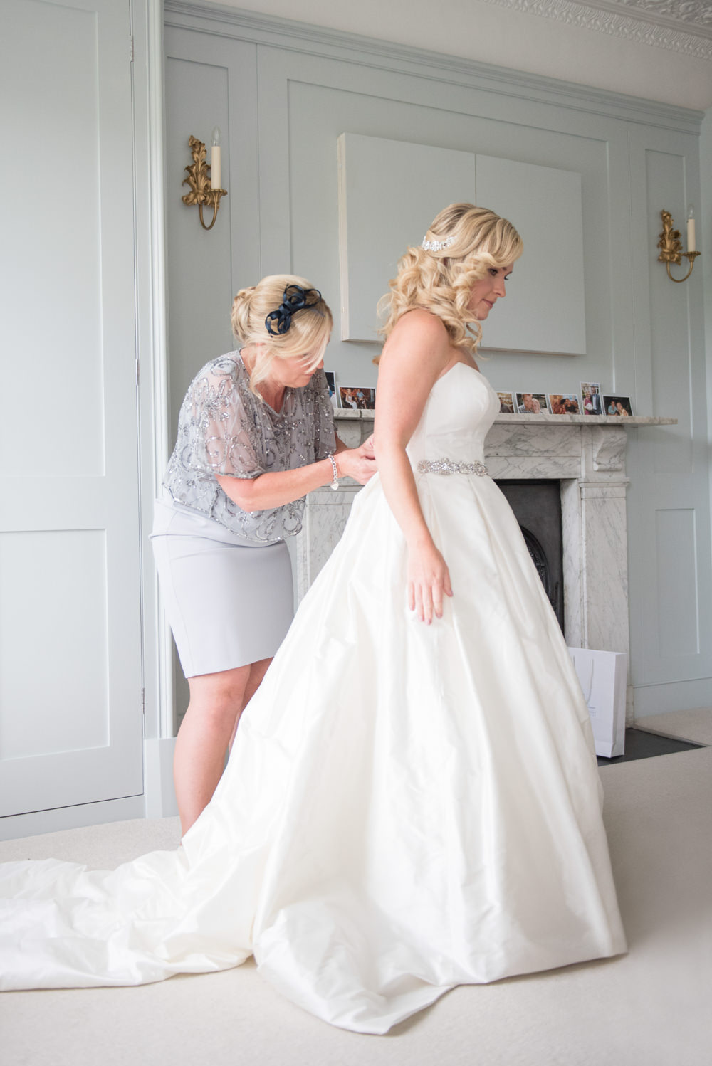Stephanie Allin Dress Gown Bride Bridal Sweetheart Pockets Strapless Train Tythe Barn Priston Mill Wedding Eleanor Jane Photography