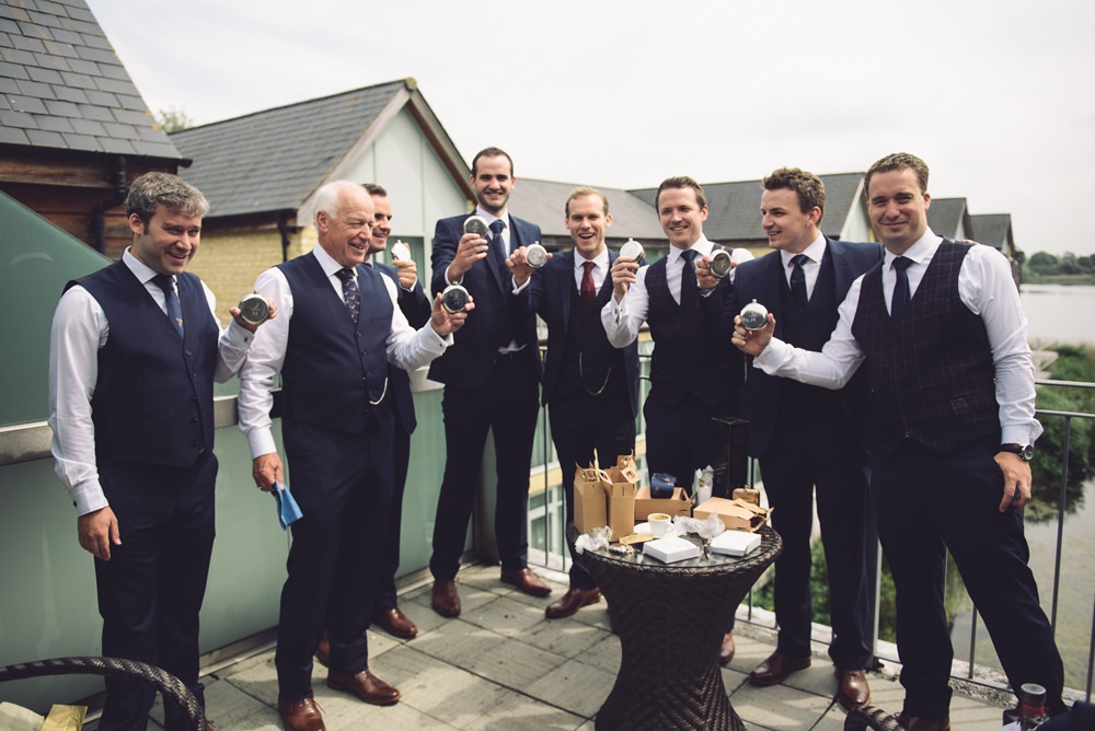 Groom Groomsmen Navy Blue Suits Waistcoats Botanical Country Wedding Jenna Woodward Photography