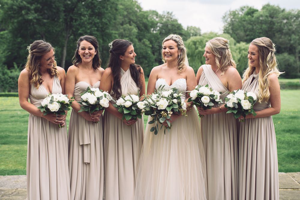 Taupe Bridesmaid Dress Multiway Maxi Long Botanical Country Wedding Jenna Woodward Photography
