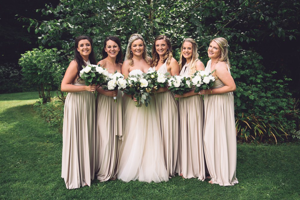 Taupe Bridesmaid Dress Multiway Maxi Long Botanical Country Wedding Jenna Woodward Photography
