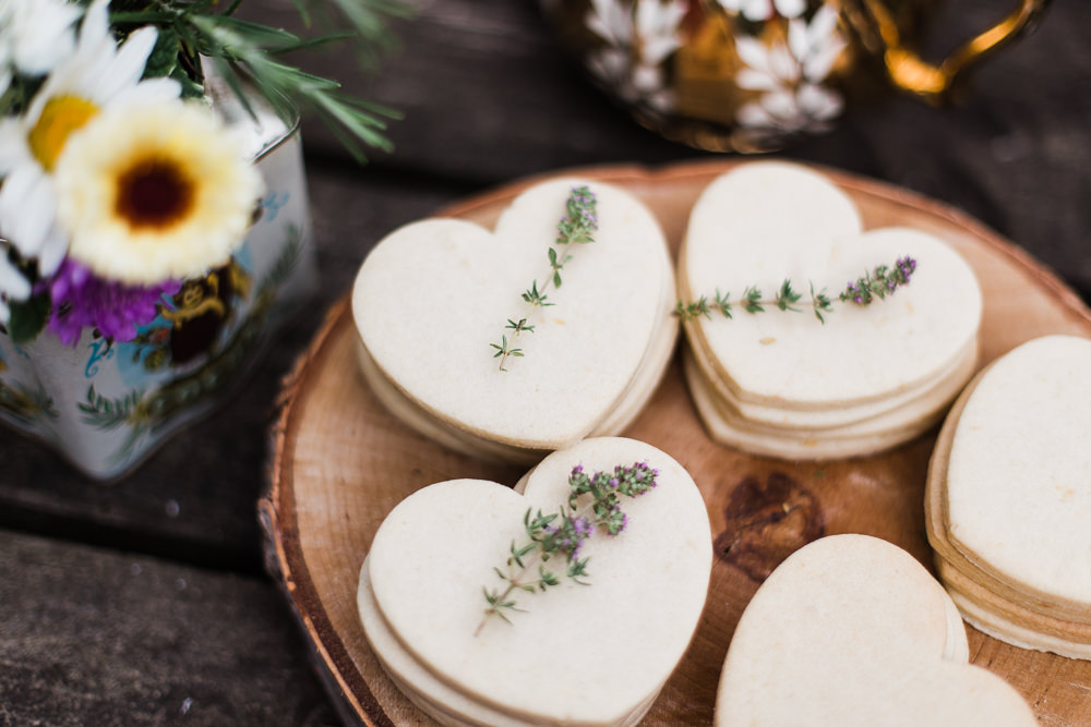 Heart Cookies Colourful Bohemian Floral Wedding Ideas Anna Beth Photography