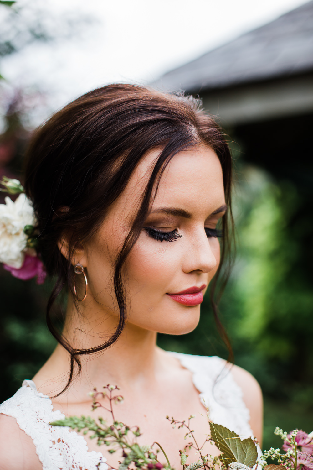 Bride Hair Make Up Beauty Bridal Colourful Bohemian Floral Wedding Ideas Anna Beth Photography