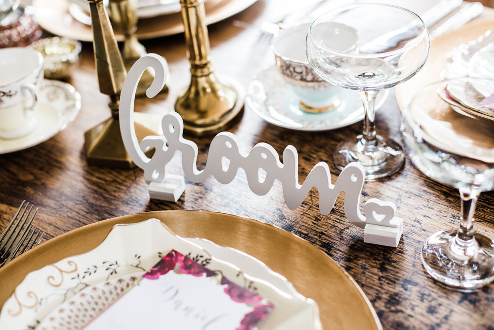 Laser Cut Place Name Colourful Bohemian Floral Wedding Ideas Anna Beth Photography