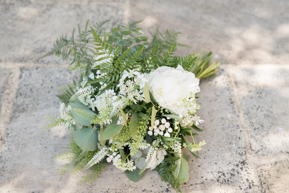 Bride Bridal Bouquet Greenery White Flowers Floral Elegant Chic Modern Wedding Kayleigh Pope Photography