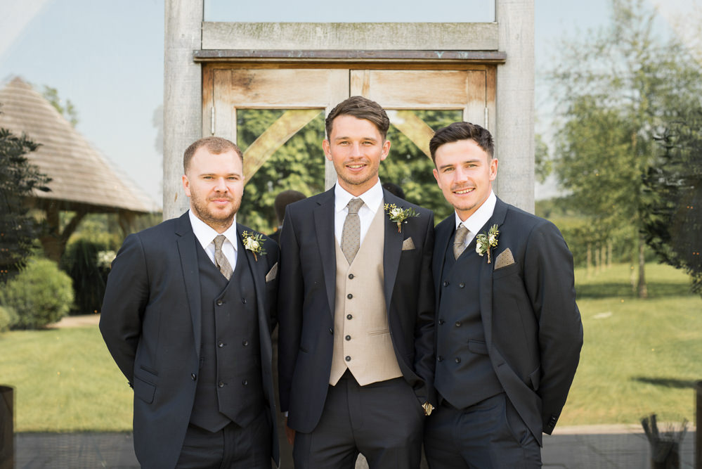 Groom Groomsmen Reiss Camel Waistcoat Navy Blue Elegant Chic Modern Wedding Kayleigh Pope Photography