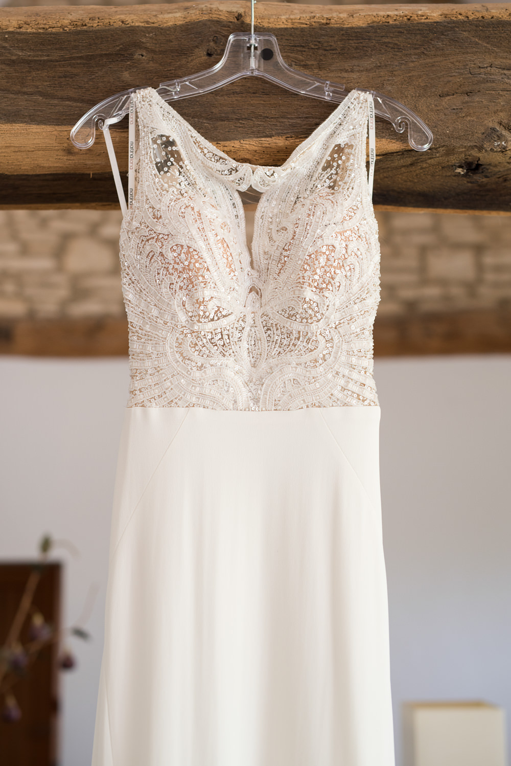 Bride Bridal Embellished Sequin Boat Neck Sleeveless Elegant Chic Modern Wedding Kayleigh Pope Photography