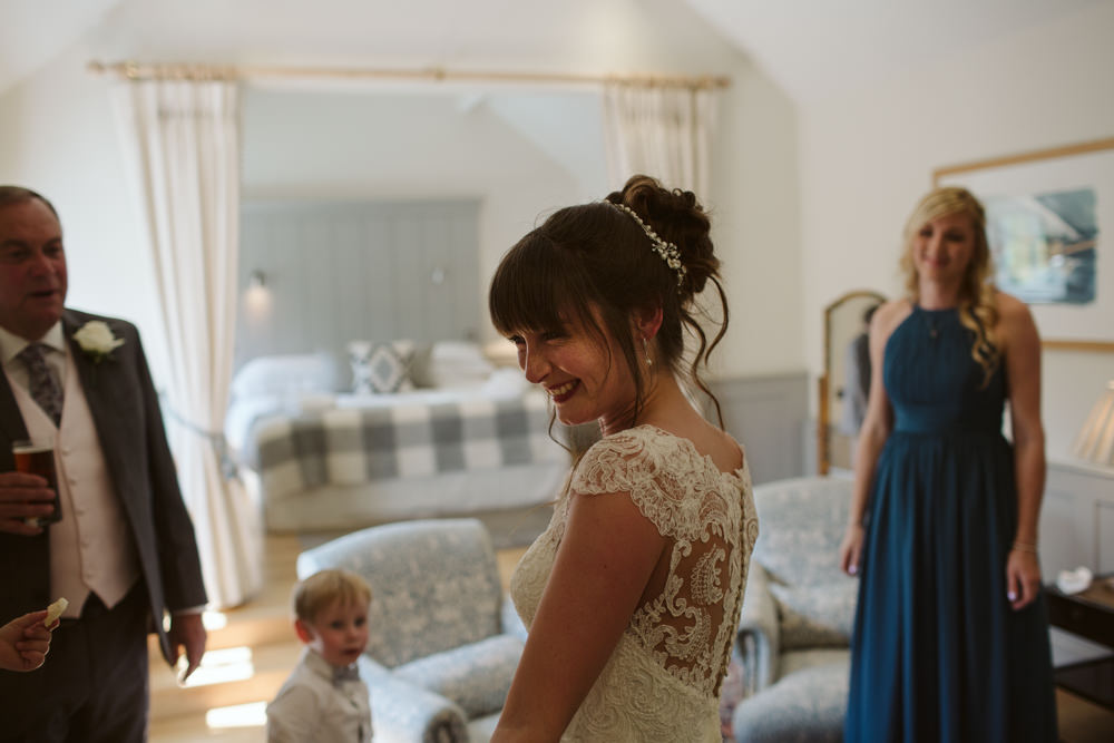 Travel Wine Inspired Rustic Outdoor Natural Farm Field Bride Father White Bouquet Morning | Farbridge Barn Wedding Jamie Dunn Photography