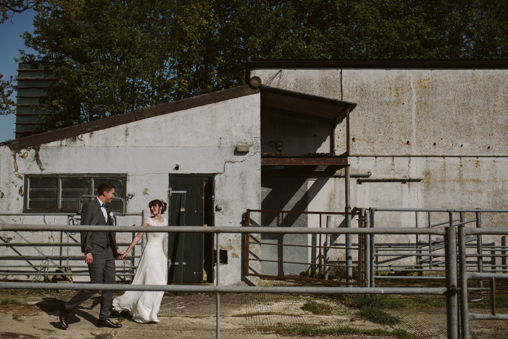 Travel Wine Inspired Rustic Outdoor Natural Farm Field Countryside Bride Groom Abandoned Dairy Farm Quirky Portraits | Farbridge Barn Wedding Jamie Dunn Photography