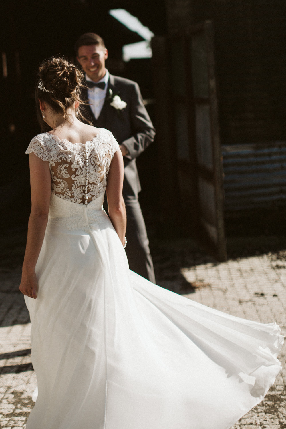 Travel Wine Inspired Rustic Outdoor Natural Farm Field Countryside Bride Groom Abandoned Dairy Farm Quirky Portraits | Farbridge Barn Wedding Jamie Dunn Photography
