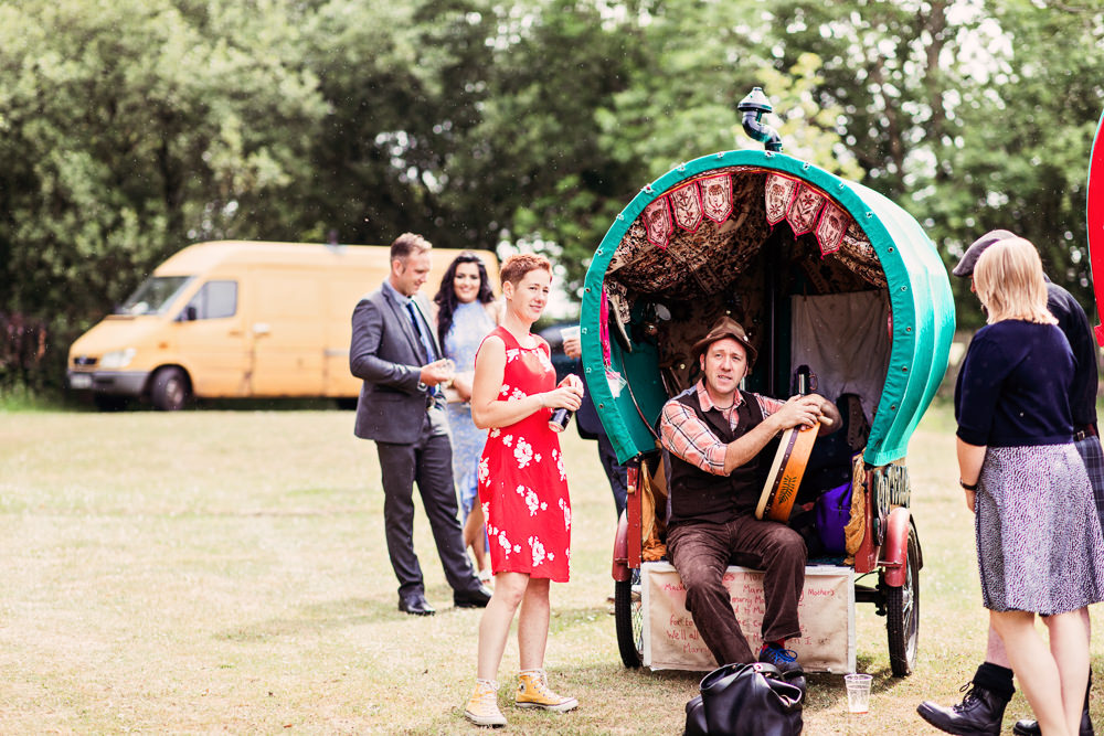 Wagon Caravan Gypsy Storyteller Festival Wedding Mismatched Country Camilla Lucinda Photography