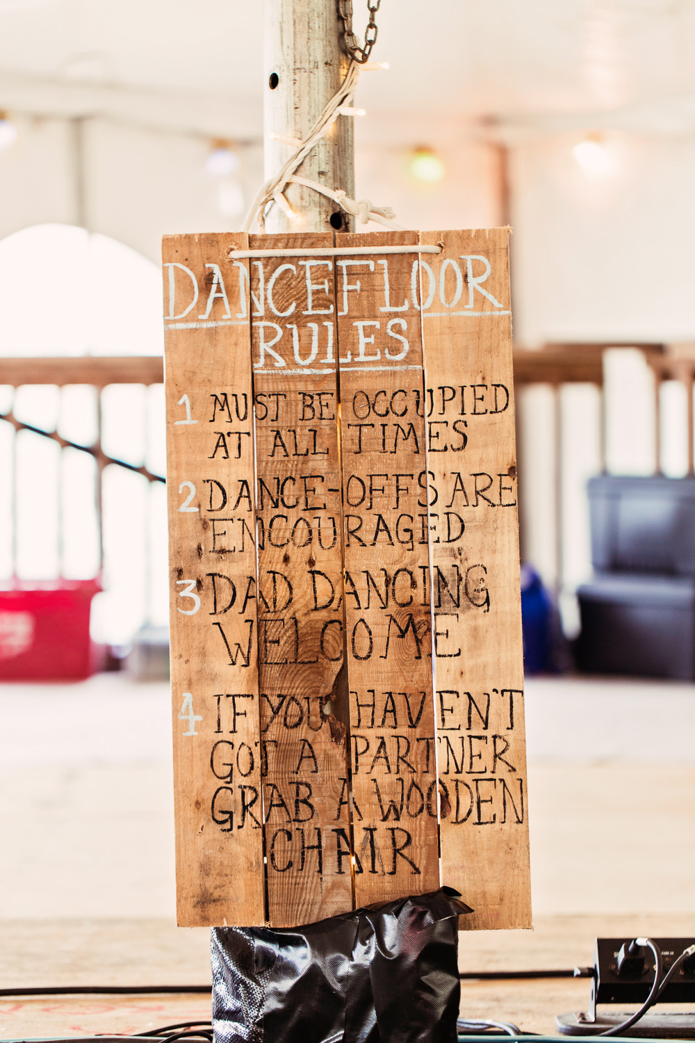 Dancefloor Rules Hand Painted Sign Wooden Festival Wedding Mismatched Country Camilla Lucinda Photography