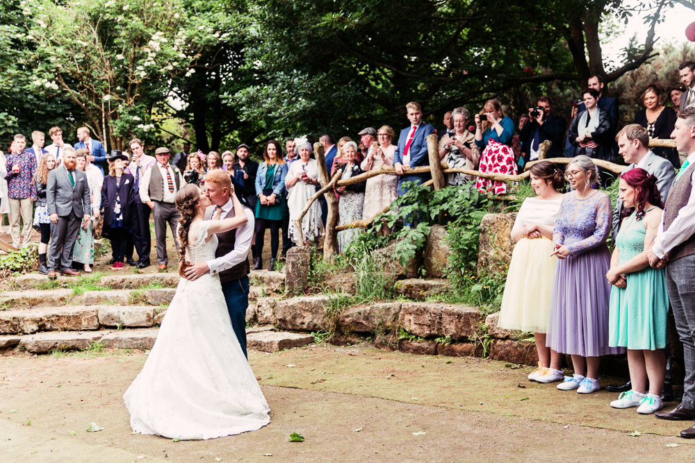 Bride Bridal Bespoke Dress Cape Sweetheart Neckline A Line Lace Tweed Mismatched Waistcoat Groom First Dance Festival Wedding Mismatched Country Camilla Lucinda Photography
