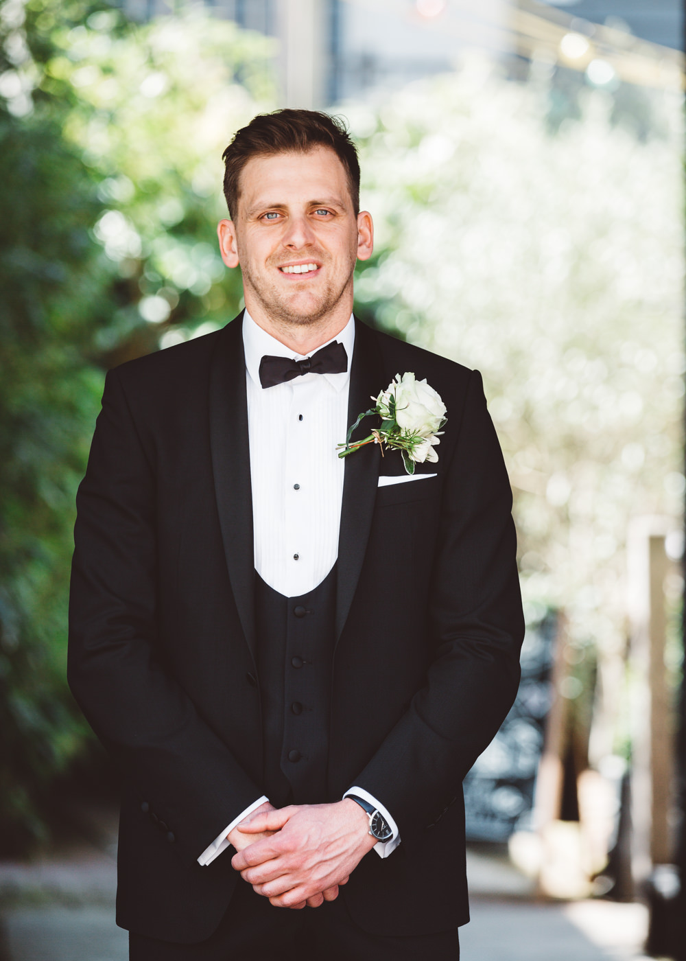 Dinner Suits Tuxedos Bow Tie Groom Groomsmen George Rye Wedding Hollie Carlin Photography