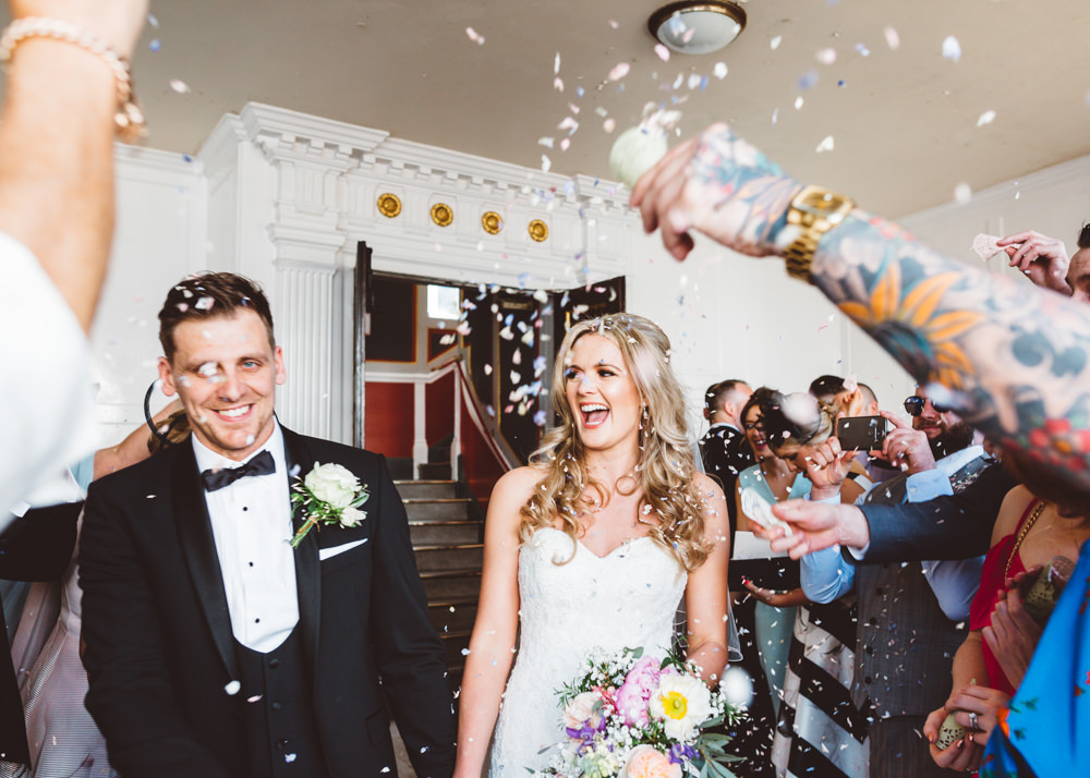 Confetti Throw George Rye Wedding Hollie Carlin Photography