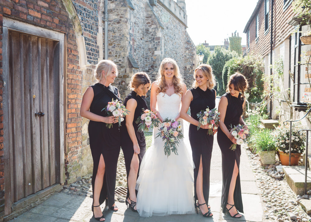 Long Black Maxi Dress Gown Bridesmaid Split George Rye Wedding Hollie Carlin Photography