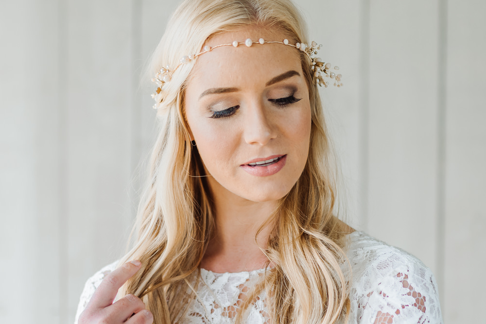 Make Up Bride Bridal Forehead Band Accessory Headdress Grey Violet Wedding Ideas Chloe Ely Photography