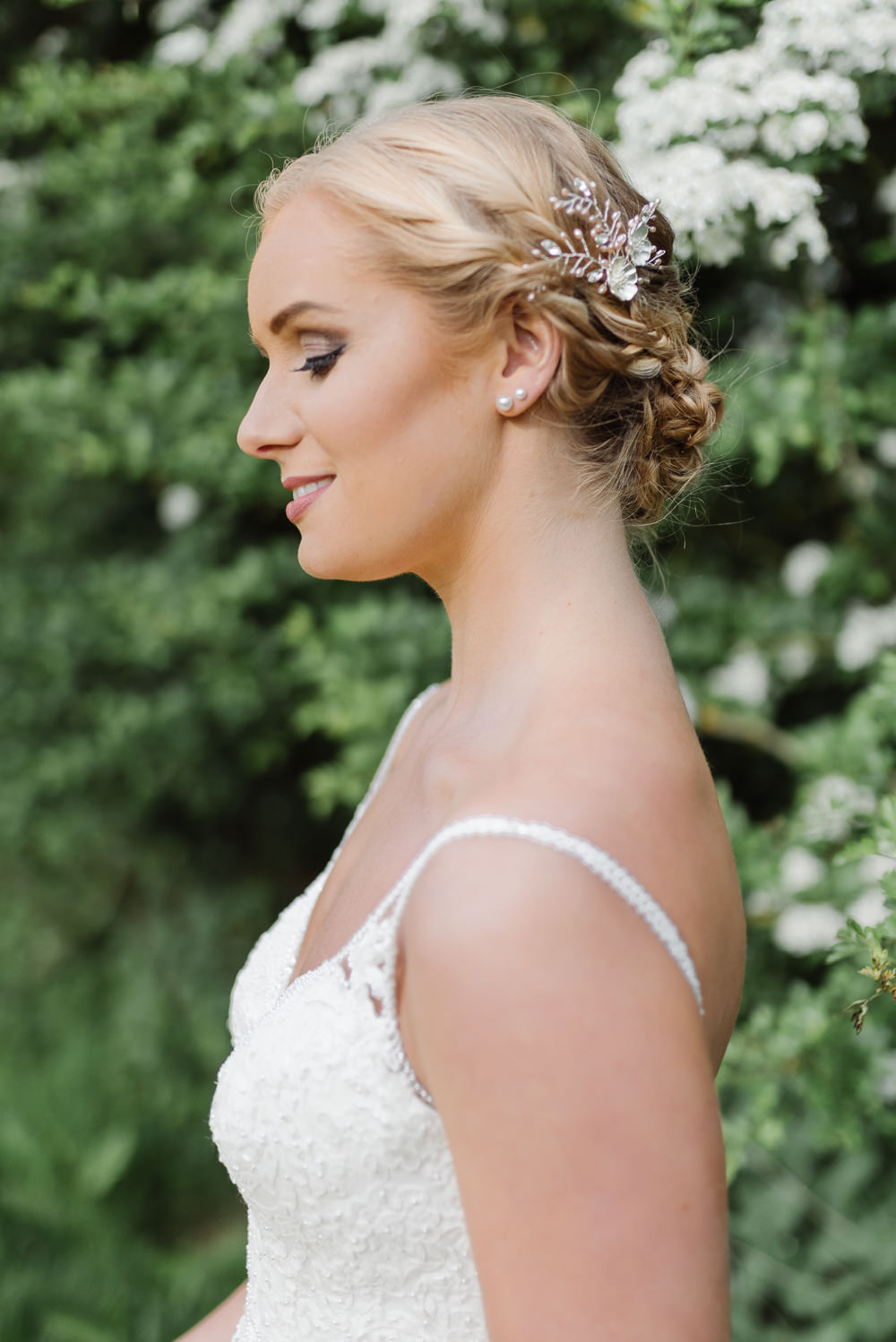 Hair Bride Bridal Up Do Style Plaits Braids Hairpiece Grey Violet Wedding Ideas Chloe Ely Photography