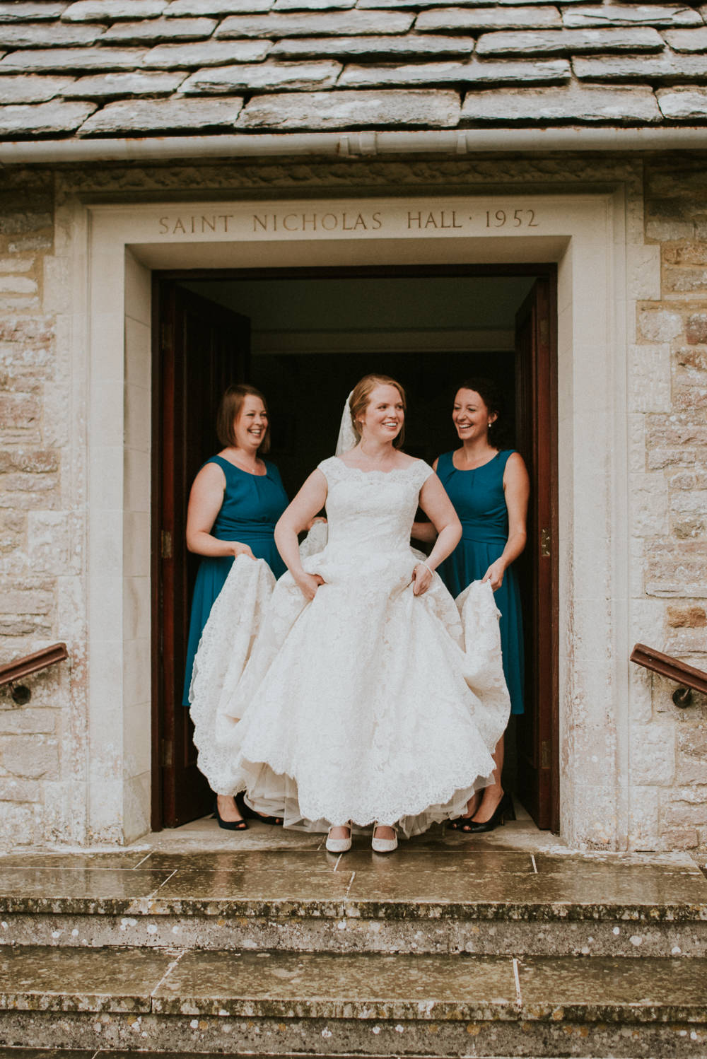 Dress Bride Bridal Lace Straps Train Pronovias Gown Harry Warren House Wedding Big Bouquet Photography