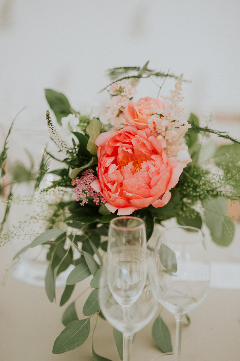 Coral Charm Peony Peonies Table Flowers Centrepiece Decor Harry Warren House Wedding Big Bouquet Photography