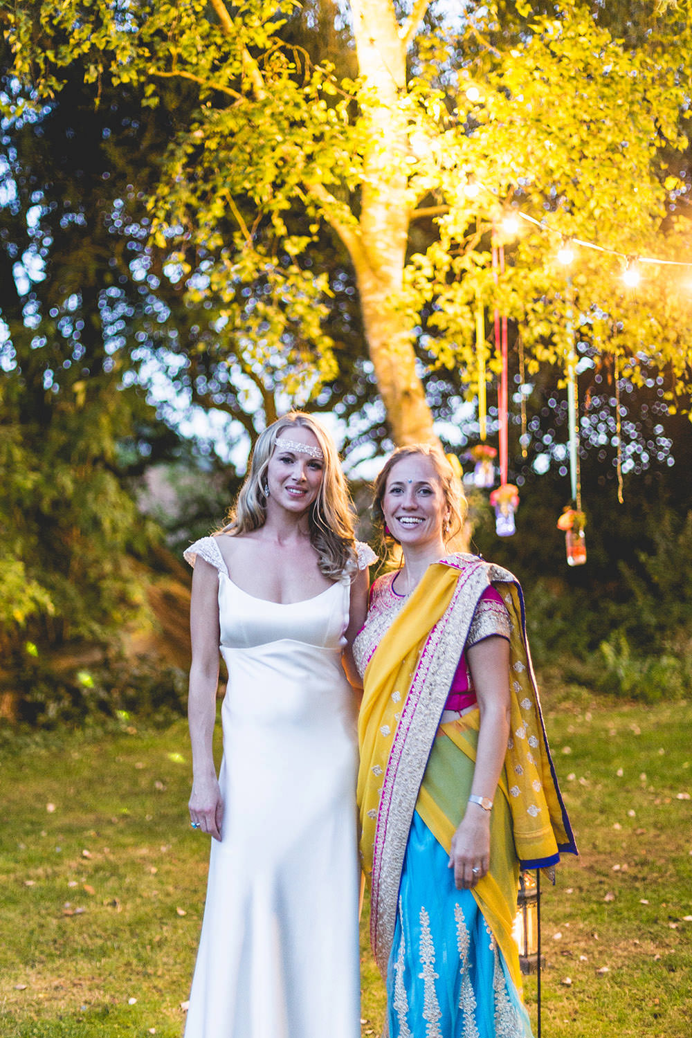 Bridesmaid Lehenga Sari Hothorpe Hall Woodlands Wedding Lucy Long Photography
