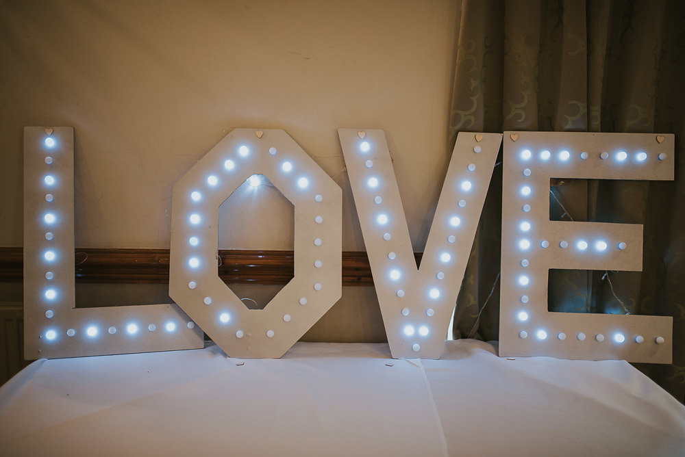 Light Up Love Letters LED Macdonald Houston Hotel Wedding Martin Venherm Photography