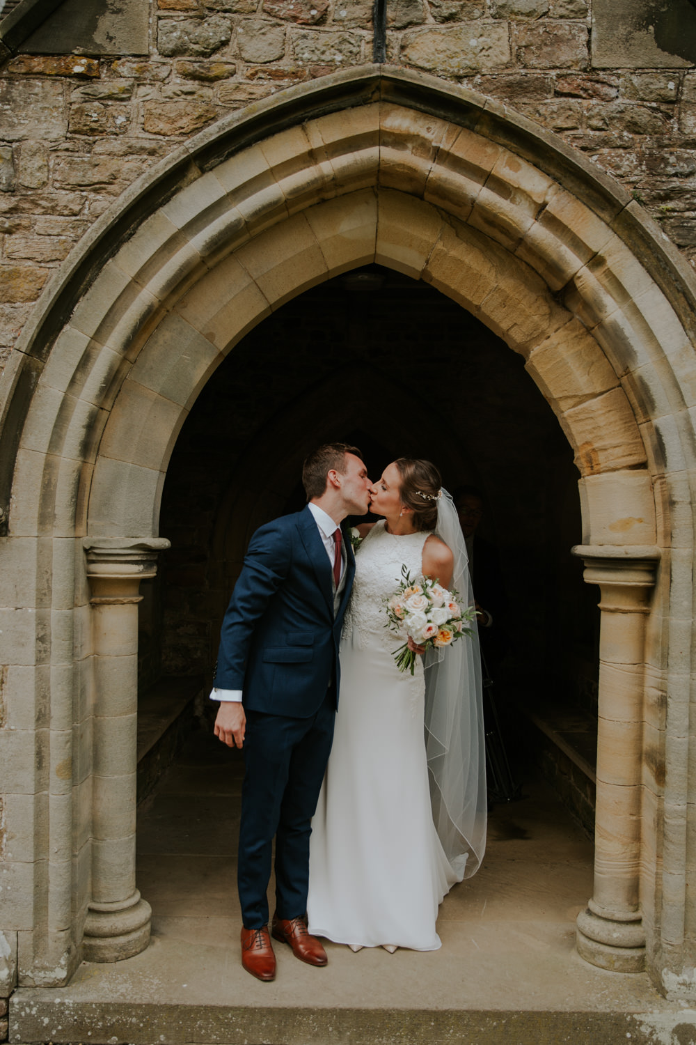 Groom Suit Red Tie Tan Shoes Navy Blue Bride Bridal Gown Lace Veil Middleton Lodge Wedding Jamie Sia Photography