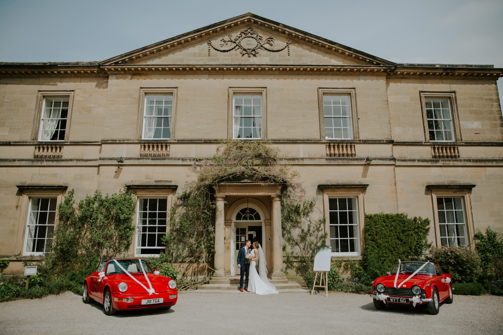 Red Convertable Car Classic Transport Middleton Lodge Wedding Jamie Sia Photography