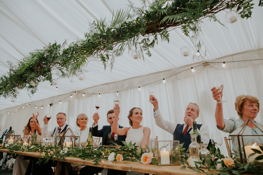 Greenery Foliage Marquee Decor Festoon Lights Garland Swag Middleton Lodge Wedding Jamie Sia Photography